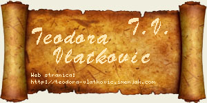 Teodora Vlatković vizit kartica